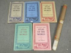 VOLUMES I-V OF 'THE TIMES ATLAS OF THE WORLD' COMPRISING THE AMERICAS, S. EUROPE & AFRICA,
