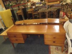 A MID CENTURY TEAK DRESSING TABLE W-153 CM