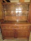 A 20TH CENTURY OAK DRESSER