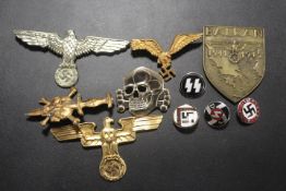 A COLLECTION OF GERMAN BADGES INCLUDING ENAMEL TYPES