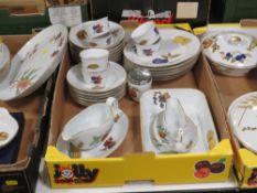 THREE TRAYS OF ROYAL WORCESTER EVESHAM DINNER WARE