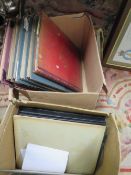 TWO BOXES OF BOOKS OF ENGRAVINGS AND PICTURES TO INCLUDE SHAKESPEARE