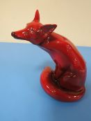 A ROYAL DOULTON FLAMBE FOX A/F
