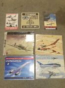 A SMALL QUANTITY OF REPRODUCTION METAL AIRCRAFT SIGNS TO INCLUDE CONCORD, WINGS FOR VICTORY ETC
