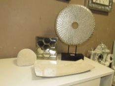 A MODERN ORNAMENT, CORAL, DISH ETC (4)