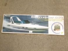 A BOXED RIPMAX INTERCEPTOR 650 RADIO CONTROL ELECTRIC POWER BOAT (UNCHECKED)
