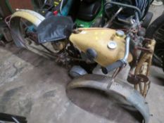 A VINTAGE MOTORCYCLE FRAME AND ENGINE A/F