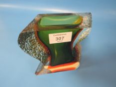 AN UNUSUAL ART GLASS VASE