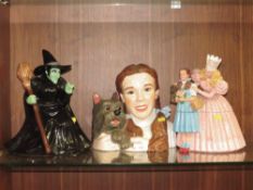 SET OF 3 WIZARD OF OZ WARNER BROTHERS COOKIE JARS