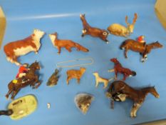 A BOX OF BROKEN BESWICK A/F