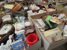 THREE TRAYS OF ASSORTED CERAMICS INCLUDING DOULTON