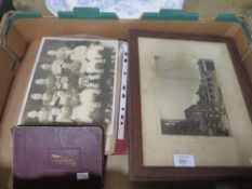 A QUANTITY OF ANTIQUE PHOTOGRAPHS IN ALBUMS AND FRAMES TO INCLUDE SPORT, BREWERY AND SHIPPING