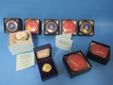 A BOXED HALCYON DAYS ENAMEL LIMITED EDITION LAND OF HOPE AND GLORY EDWARD WILLIAM EDGAR MUSICAL