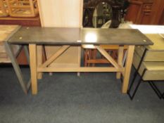 A MODERN CONSOLE TRESTLE STYLE TABLE W-140 CM