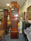 AN ANTIQUE MAHOGANY LONGCASE CLOCK CASE