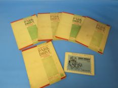 FIVE PARK DRIVE CIGARETTE CARD ALBUM AND CONTENTS TOGETHER WITH A SMALL BOOK OF STAMPS