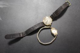 TWO 9 CARAT GOLD WRIST WATCHES A/F