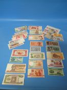 THIRTY UN CIRCULATED WORLD BANKNOTES