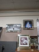 THREE MODERN MIRRORED PICTURES TO INCLUDE A BOMBAY SAPPHIRE GIN EXAMPLE (3)