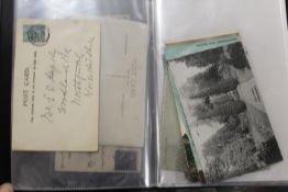 AN ALBUM OF ANTIQUE POSTCARDS INCLUDING EXAMPLES OF BRIDGNORTH, KIDDERMINSTER AND WALSALL