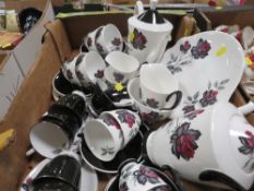 A TRAY OF ROYAL ALBERT MASQUERADE TEA AND DINNERWARE
