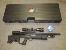 A HATSAN GLADIUS . 177 AIR RIFLE WITH MAGAZINE LOAD, COMPRESSED AIR , WITH TELESCOPIC SIGHT & HARD