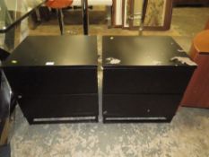 TWO MODERN BEDSIDE CHESTS A/F