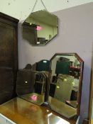 THREE DECO STYLE WALL MIRRORS