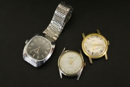 THREE VINTAGE GENTS WIND-UP WRISTWATCHES