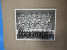 WEST BROMWICH ALBION FOOTBALL INTEREST A TEAM PHOTOGRAPH MOUNTED ON CARD SIGNED BY THE TEAM TO