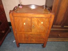AN ANTIQUE MAHOGANY NIGHT CABINET