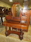 AN ANTIQUE MAHOGANY DUCHESS DRESSING TABLE W-120 CM
