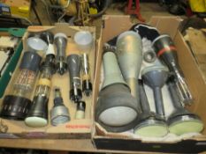 TWO TRAYS CONTAINING VARIOUS CATHODE RAY TUBES