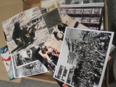 A BOXED AMOUNT OF PHOTOGRAPHS AND NEGATIVES FROM THE AFGHAN WAR - VARIOUS SUBJECTS