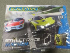 A STREET RACE MAYHEM SCALEXTRIC SET (UNCHECKED)