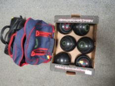 A SELECTION OF VARIOUS SETS OF LAWN BOWLS