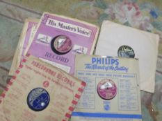A QUANTITY OF VINTAGE 78'S RECORDS