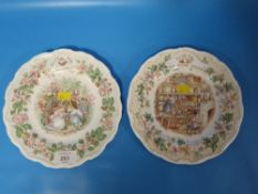 TWO ROYAL DOULTON BRAMLEY HEDGE PLATES 