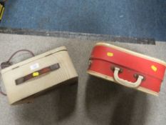 A VINTAGE MCMICHAEL RADIO LIMITED BATMAN RADIO (UNCHECKED) TOGETHER WITH A CASED PORTABLE RECORD