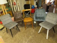 A COLLECTION OF FIVE ASSORTED MODERN CHAIRS