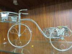 A METAL NOVELTY BIKE PLANTER