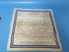 A VINTAGE WEST BROMWICH ALBION FOOTBALL CLUB FA CUP FINAL 1931 PRINTED SILK