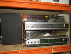 A BOOTS AUDIO 3000 MUSIC CENTRE AND A PHILIPS 943 MUSIC CENTRE, BOTH WITH SPEAKERS