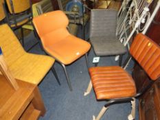 FOUR ASSORTED MODERN DINING CHAIRS