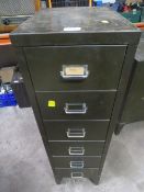 A VINTAGE 6 DRAWER STEEL FILING STORAGE CABINET