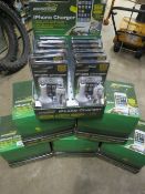 A LARGE SELECTION OF BOXED NEW iPHONE CHARGERS