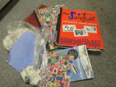 A COLLECTION OF STAMPS TO INCLUDE THREE ALBUMS, THREE STOCK BOOKS AND A SELECTION OF LOOSE STAMPS