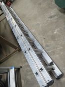 A HAILO ALUMINIUM DOUBLE LADDER