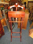 A REPRODUCTION MAHOGANY GENTS VALET STAND