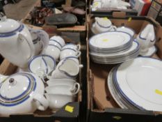 TWO TRAYS OF WEDGWOOD KINGSBRIDGE TEA/DINNER WARE